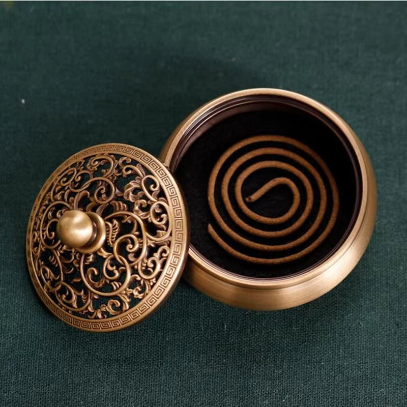 Brass Chinese Antique Incense Burner Household Room Aroma Diffuser Frame Aroma Diffuser Home Decoration