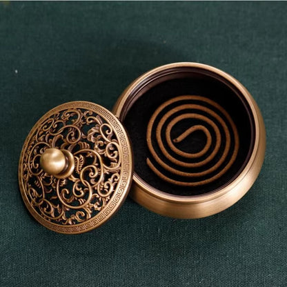 Brass Chinese Antique Incense Burner Household Room Aroma Diffuser Frame Aroma Diffuser Home Decoration