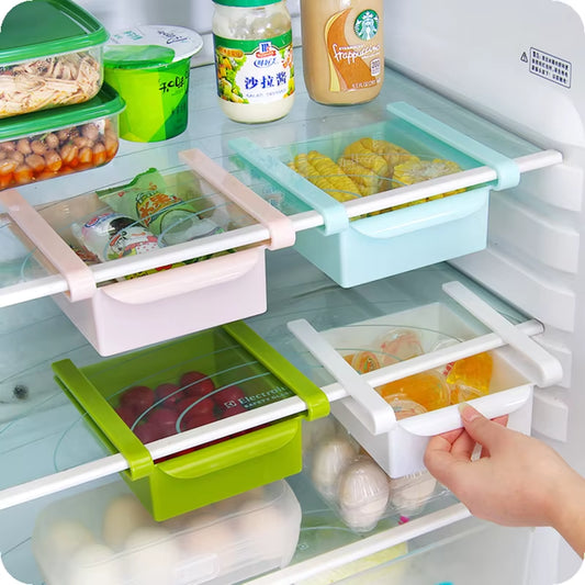 Cajón organizador extraíble para refrigerador – Estante colgante multifuncional de cocina