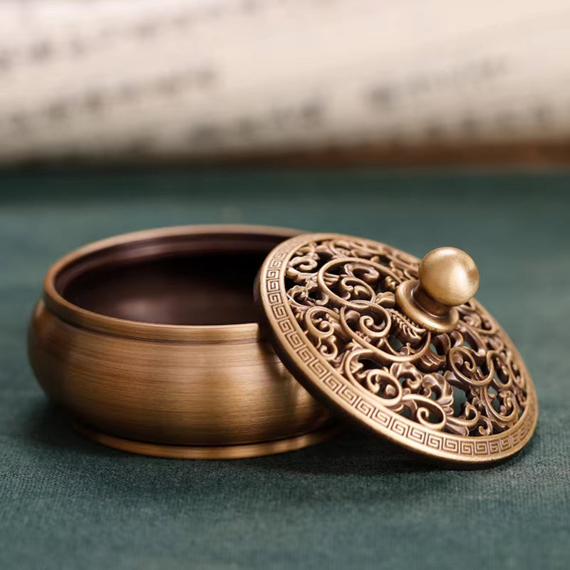 Brass Chinese Antique Incense Burner Household Room Aroma Diffuser Frame Aroma Diffuser Home Decoration